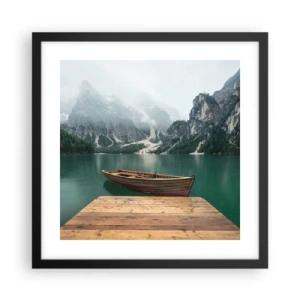 Pôster com moldura preta - Rochas orgulhosas  - 40x40 cm