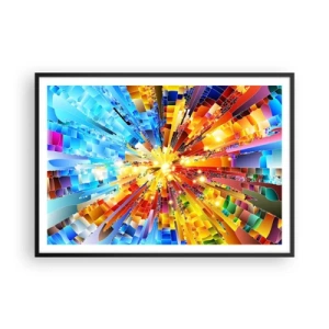 Pôster com moldura preta - In medias res - 100x70 cm