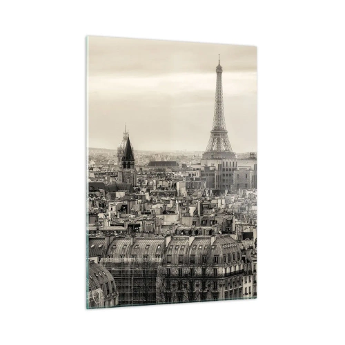 Quadro em vidro - Sobre os telhados de Paris - 50x70 cm
