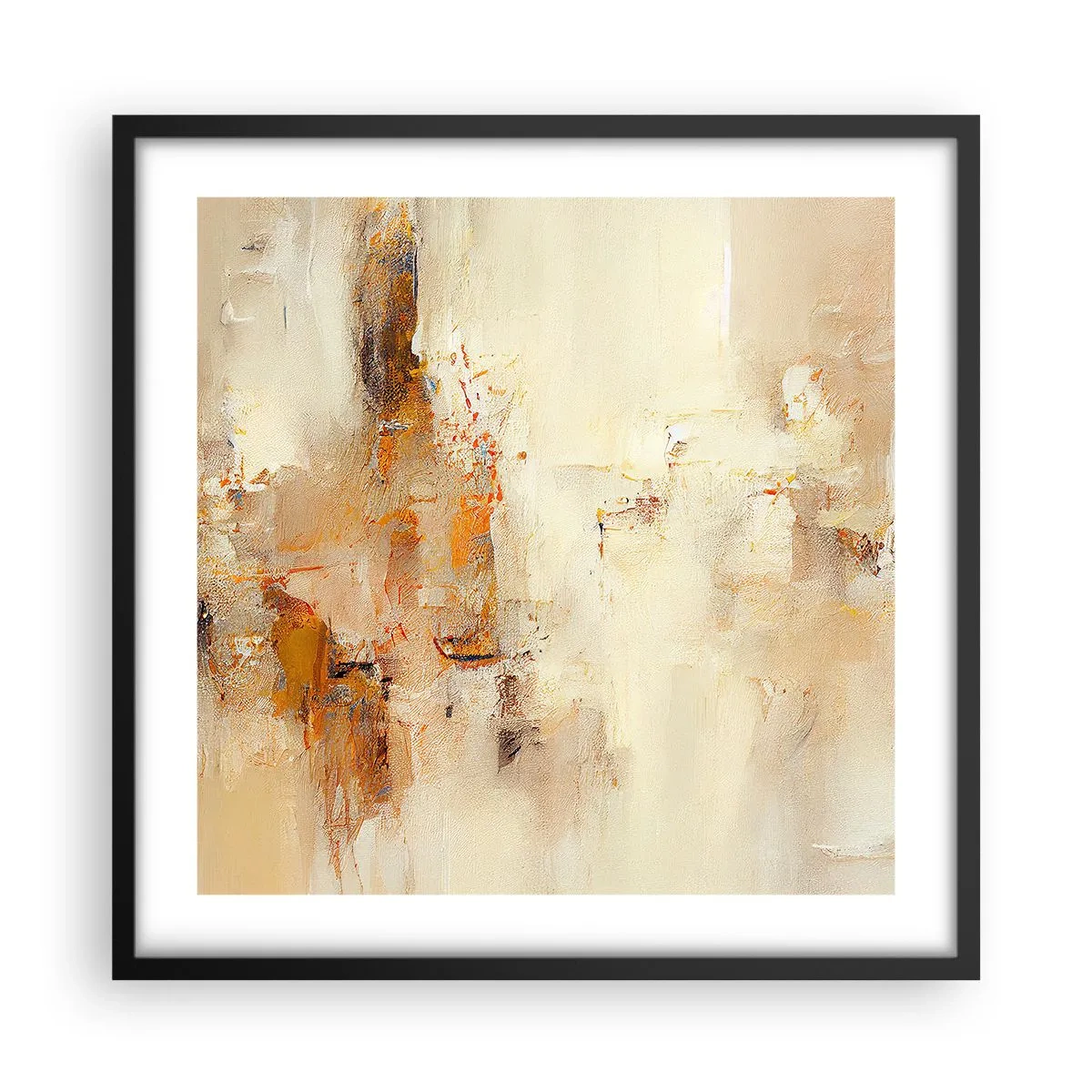 Pôster com moldura preta - Alma de âmbar - 50x50 cm