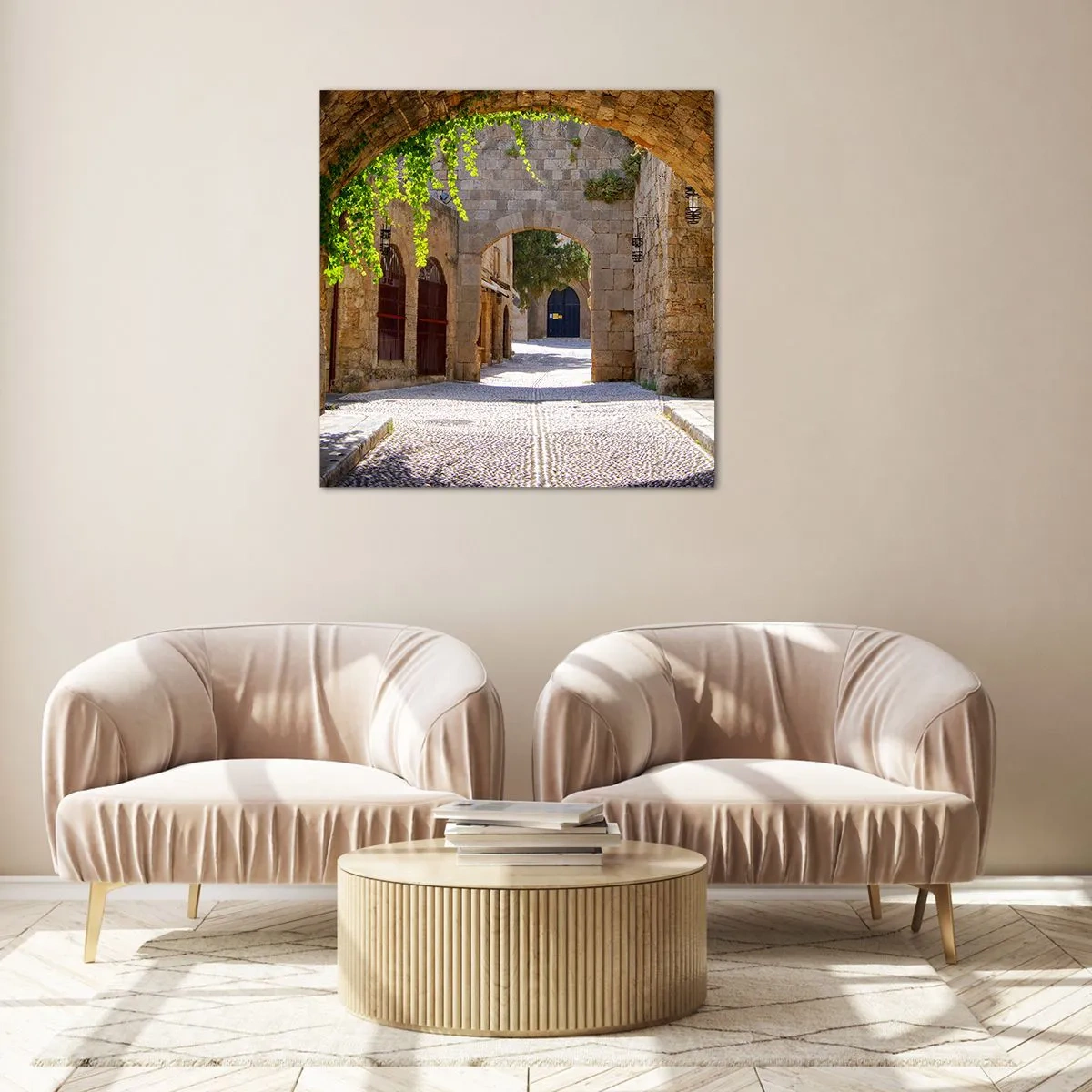 Quadro em vidro - Em breve aparecerá uma procissão - 60x60 cm