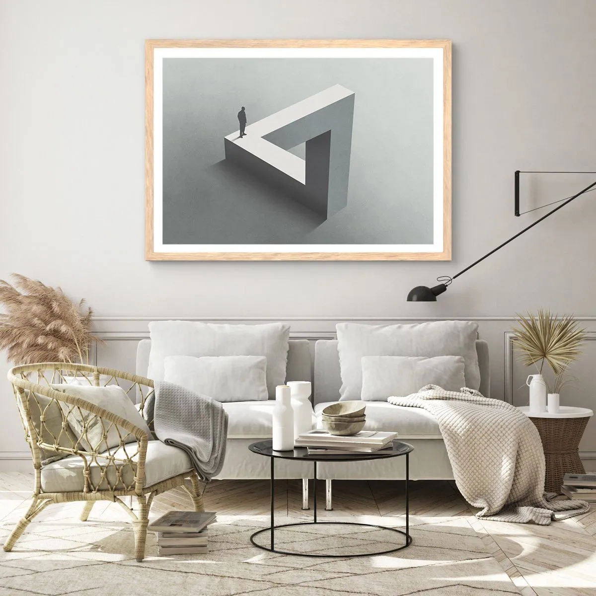 Pôster com moldura de carvalho claro - Mas é possível - 91x61 cm