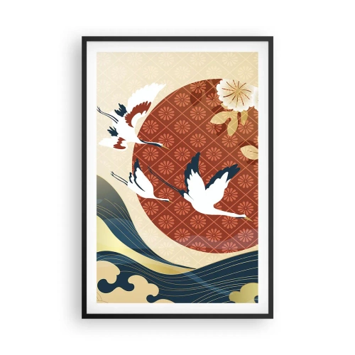 Pôster com moldura preta - Conto de fadas japonês - 61x91 cm