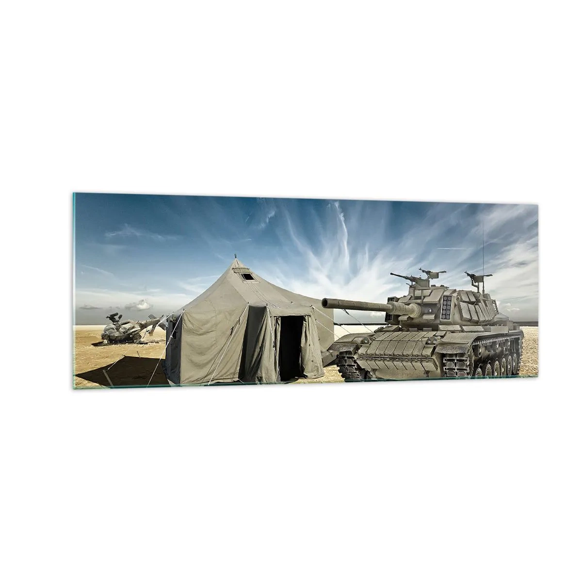 Quadro em vidro - Sonho militar - 140x50 cm
