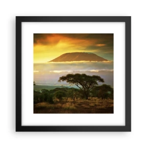 Pôster com moldura preta - O sonho do viajante - 30x30 cm