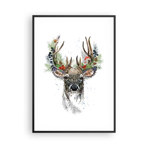 Pôster com moldura preta - Num manto festivo - 70x100 cm