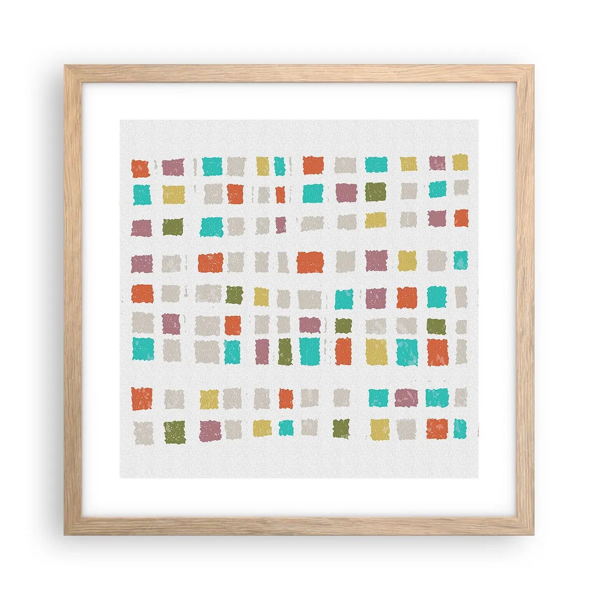 Pôster com moldura de carvalho claro - Jogo desconhecido - 40x40 cm