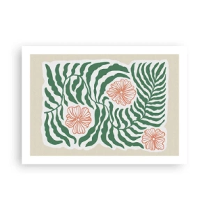 Pôster - Florescendo em verde - 70x50 cm