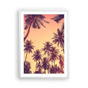Pôster em moldura branca - Variação tropical - 50x70 cm