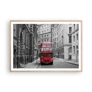 Pôster com moldura de carvalho claro - A vida quotidiana não deve ser cinzenta - 100x70 cm