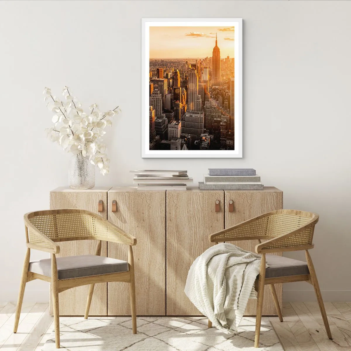 Pôster em moldura branca - Crescer ao sol - 30x40 cm