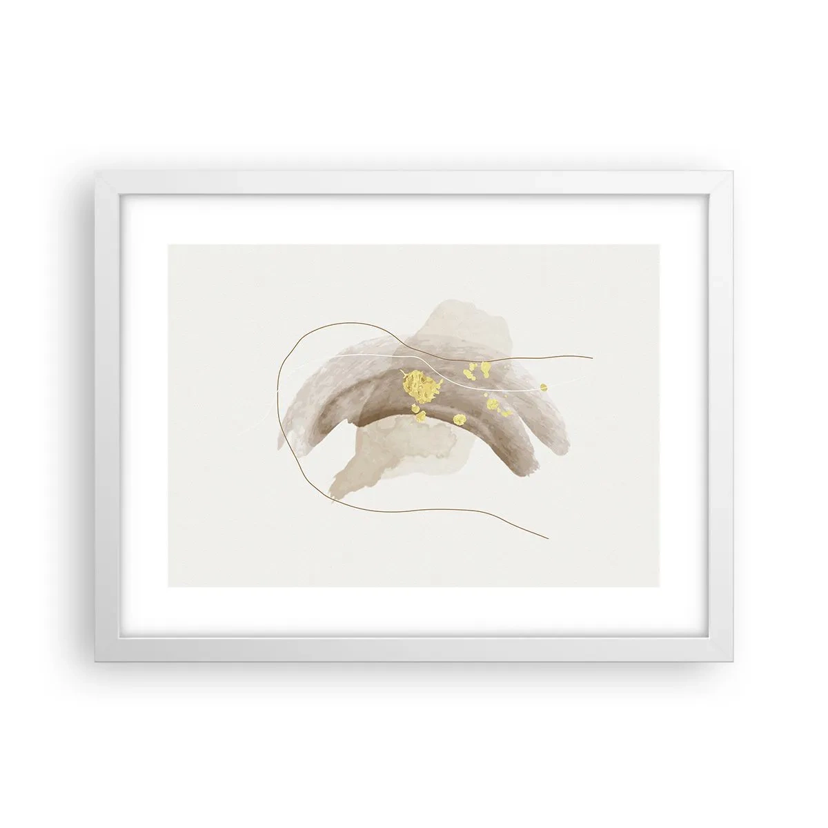 Pôster em moldura branca - Encontrado no espaço - 40x30 cm