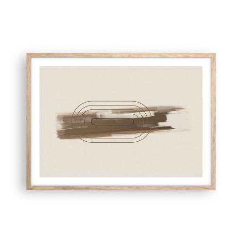 Pôster com moldura de carvalho claro - Um sopro de cinza - 70x50 cm