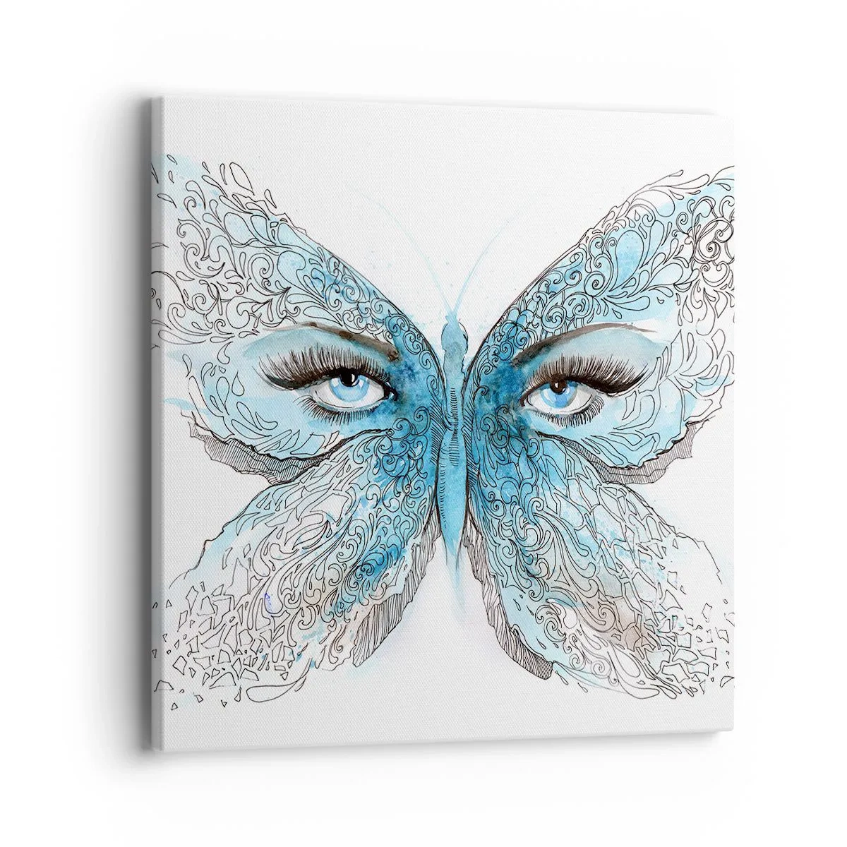 Quadro em tela - Borboleta eros - 40x40 cm