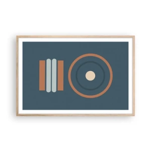 Pôster com moldura de carvalho claro - A essência da questão - 91x61 cm