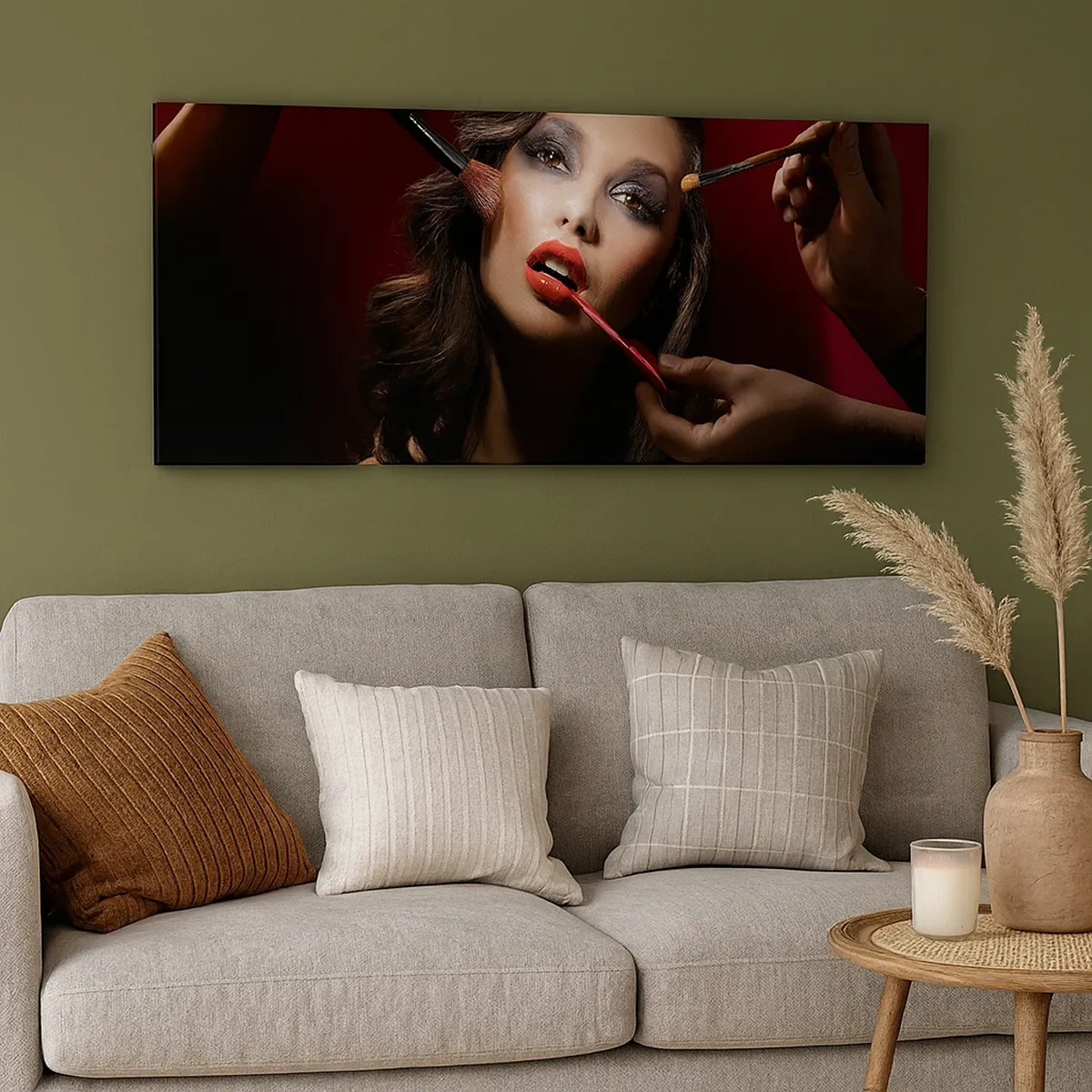 Quadro em tela - Bela sonhadora - 30x30 cm