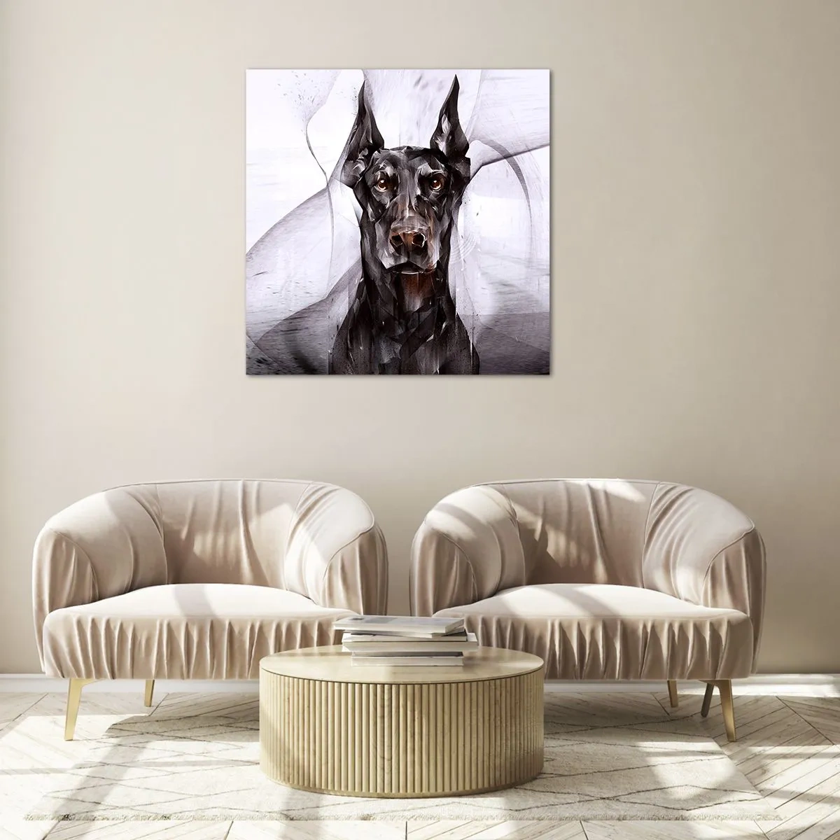 Quadro em vidro - Nascido na nobreza - 40x40 cm