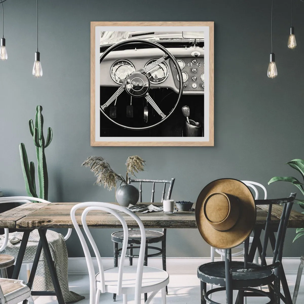 Pôster com moldura de carvalho claro - Um sonho de colecionador - 60x60 cm