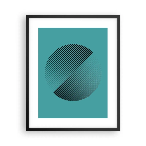 Pôster com moldura preta - Círculo – uma variação geométrica - 40x50 cm