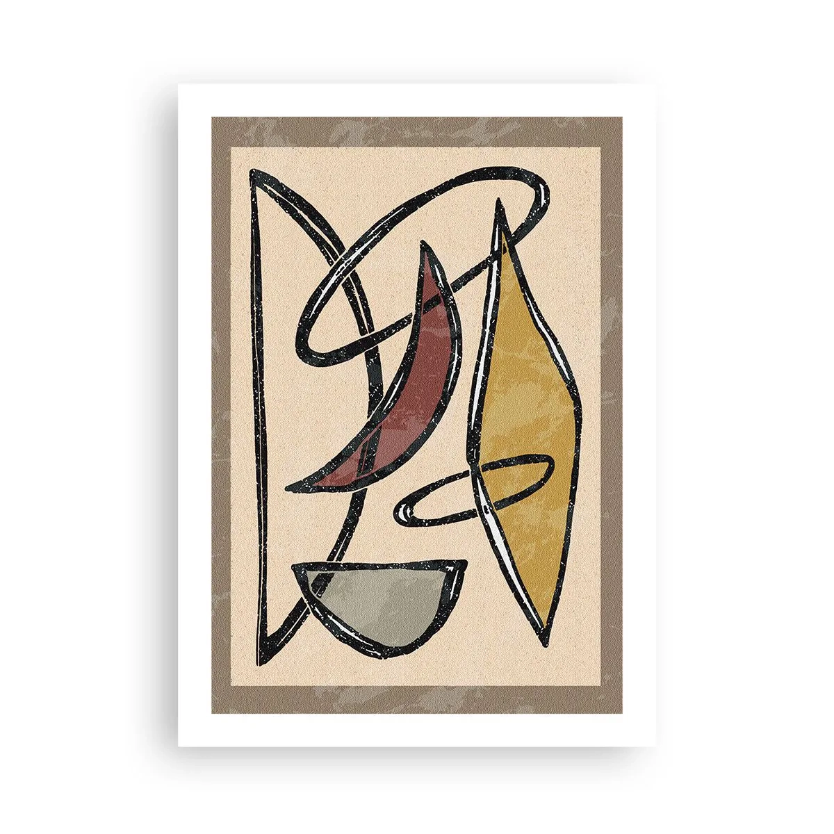 Pôster - Composição – arcos e ovais - 50x70 cm