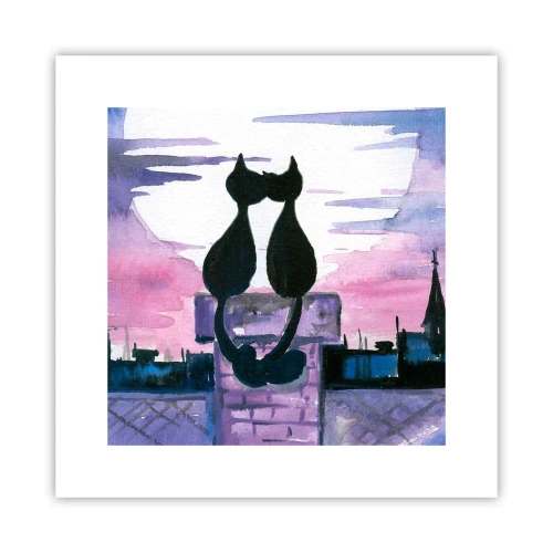 Pôster - Rendez-vous sob a lua - 30x30 cm