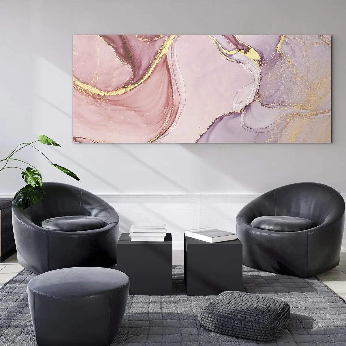 Quadro em vidro - Carícia das cores - 100x40 cm