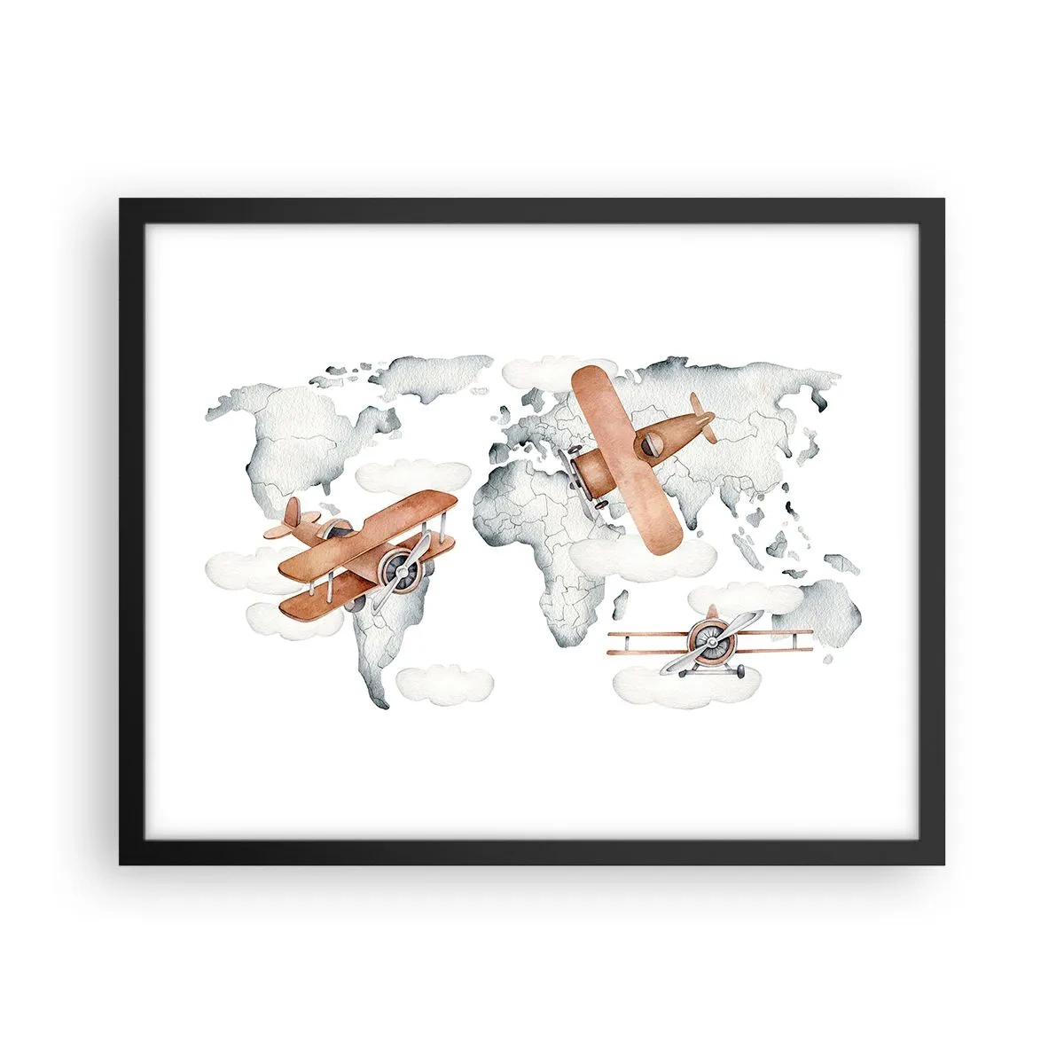 Pôster com moldura preta - Com espírito pioneiro - 50x40 cm