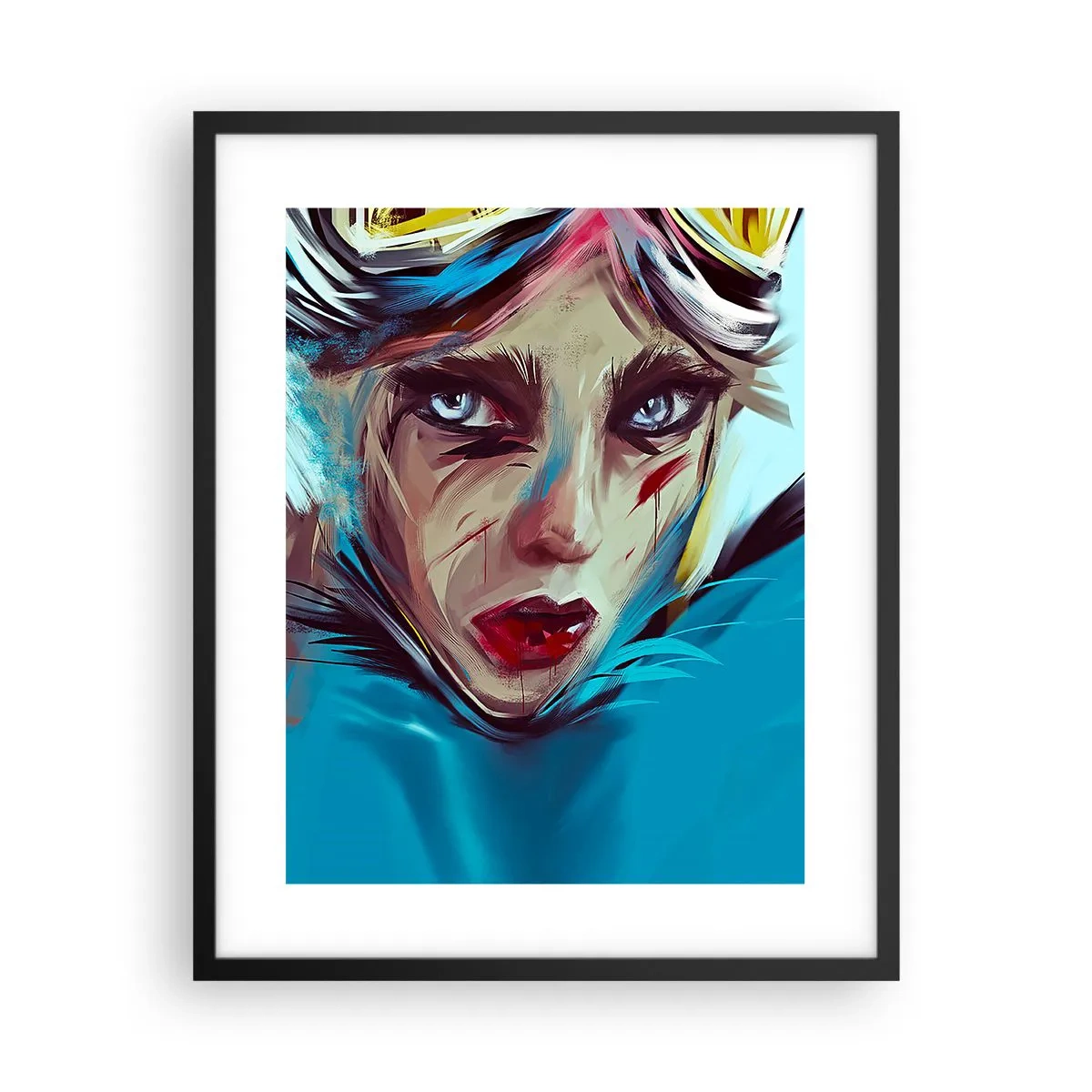 Pôster com moldura preta - A guerreira das estradas - 40x50 cm