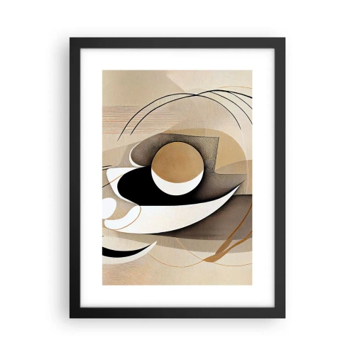 Pôster com moldura preta - Composição: a essência da palavra - 30x40 cm