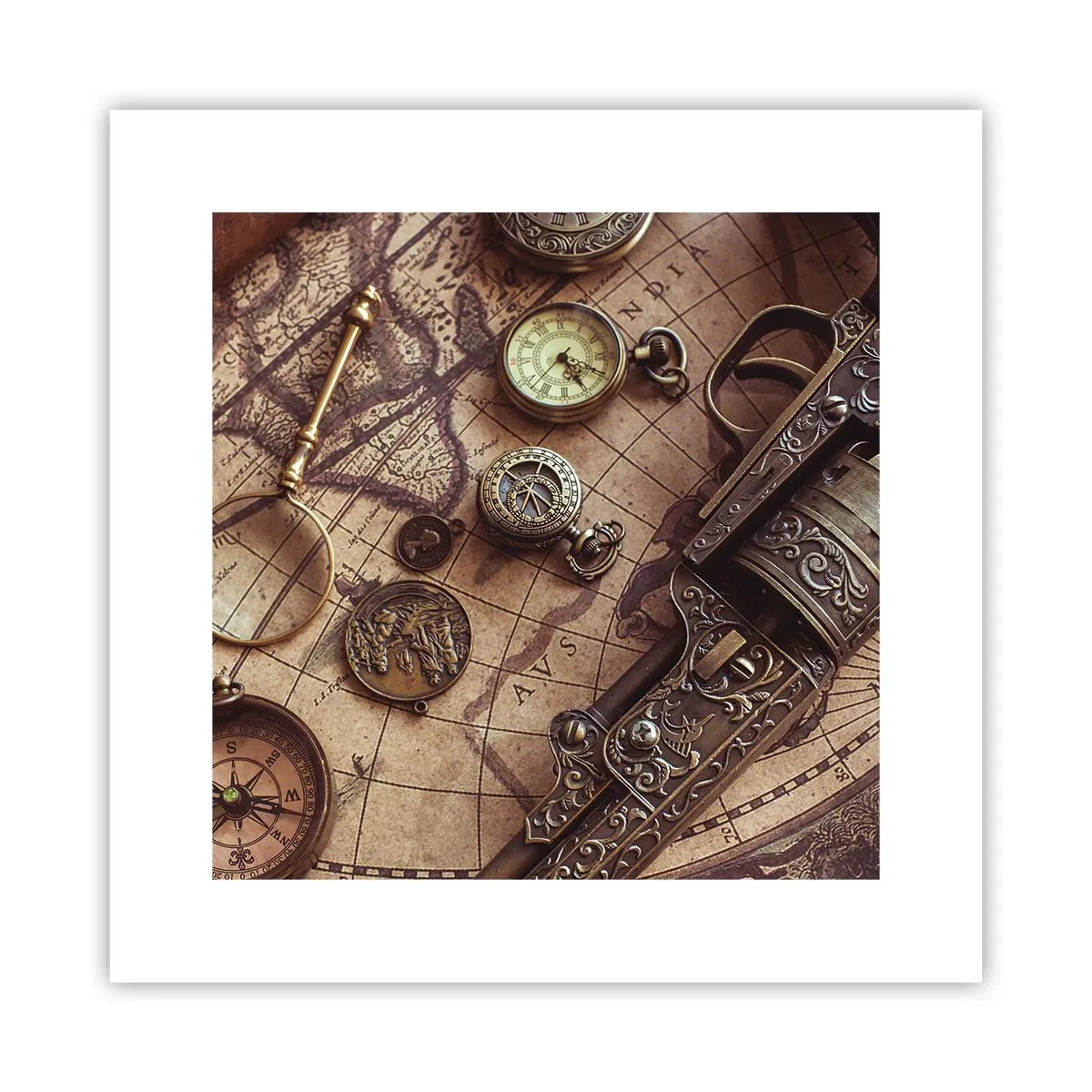 Pôster - A aventura nos chama - 30x30 cm