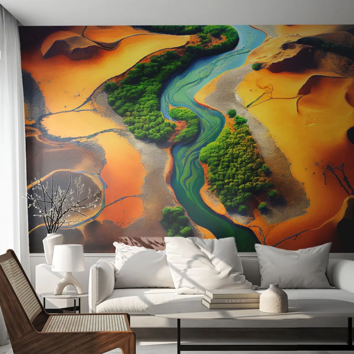 Papel de Parede Premium Sand - Rio que dá vida - Paisagem, Natureza, Rio - 150x105 cm