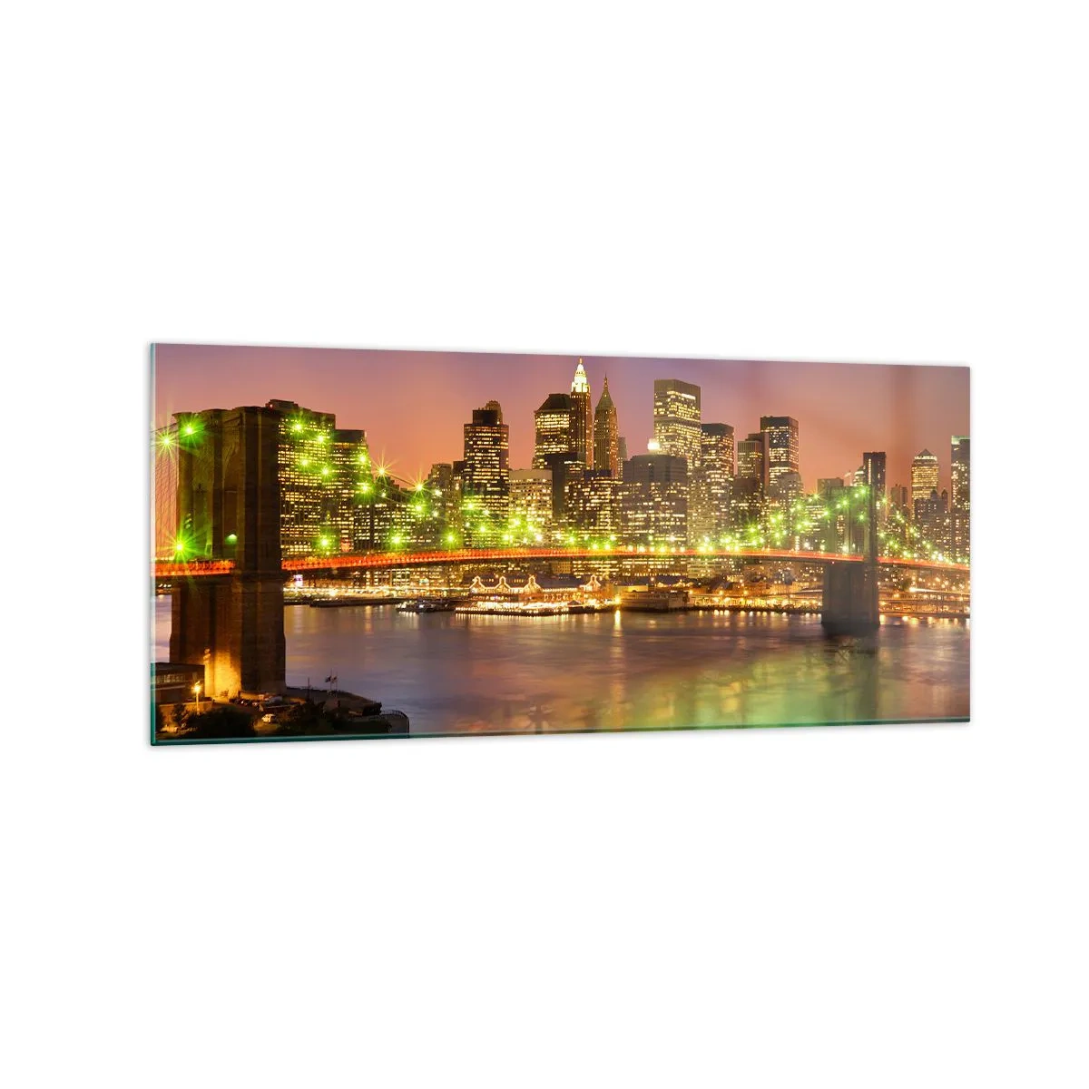 Quadro em vidro - Aqui a luz nunca se apaga - 120x50 cm