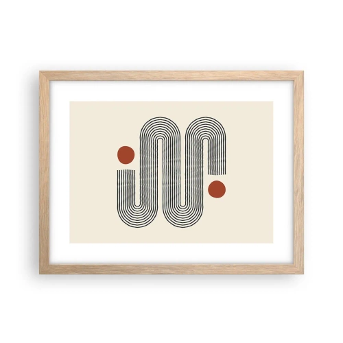 Pôster com moldura de carvalho claro - Do início ao fim - 40x30 cm