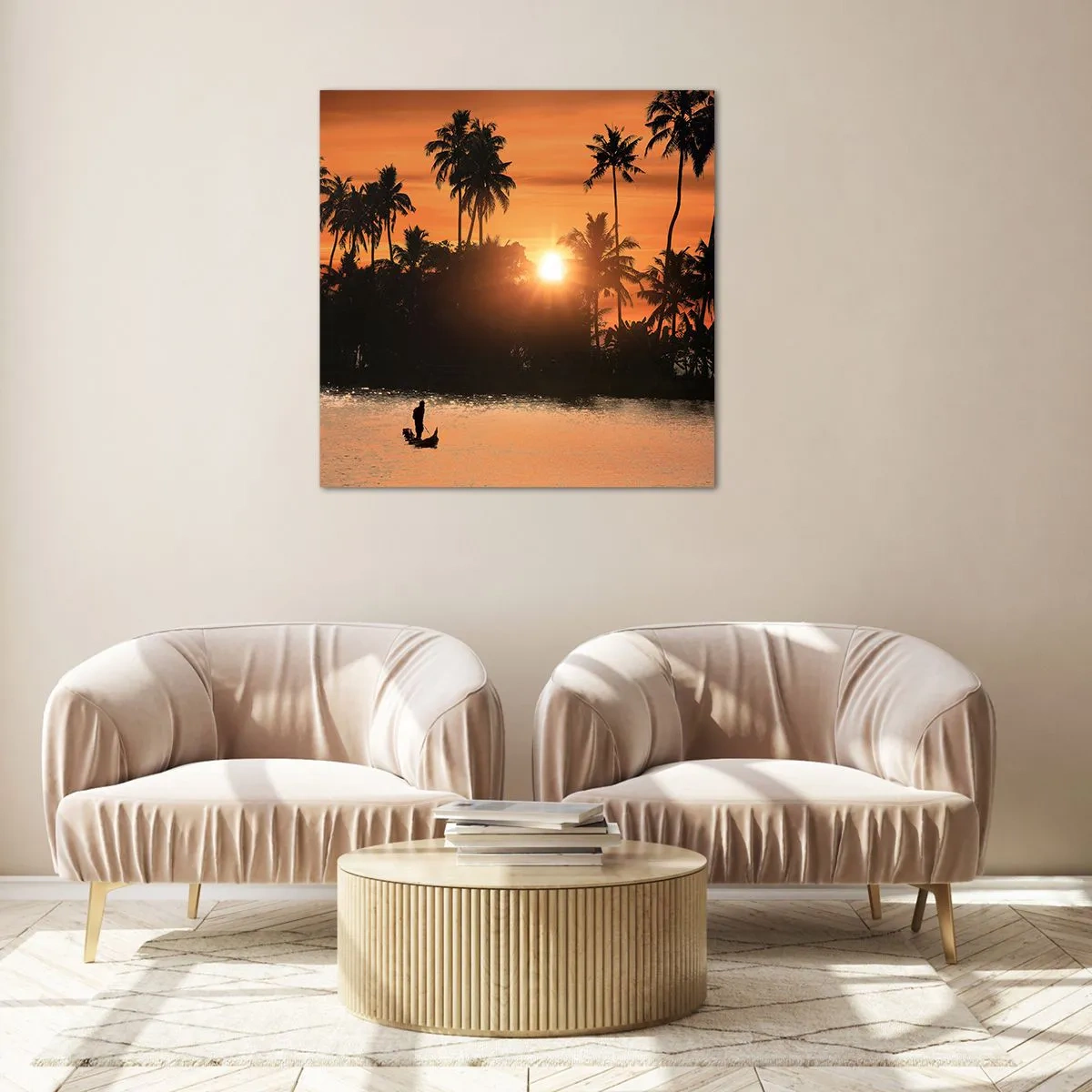 Quadro em vidro - Hora do descanso - 40x40 cm