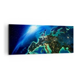 Quadro em tela - Uma Europa cintilante - 100x40 cm