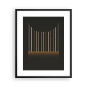 Pôster com moldura preta - Explorar a escuridão - 40x50 cm