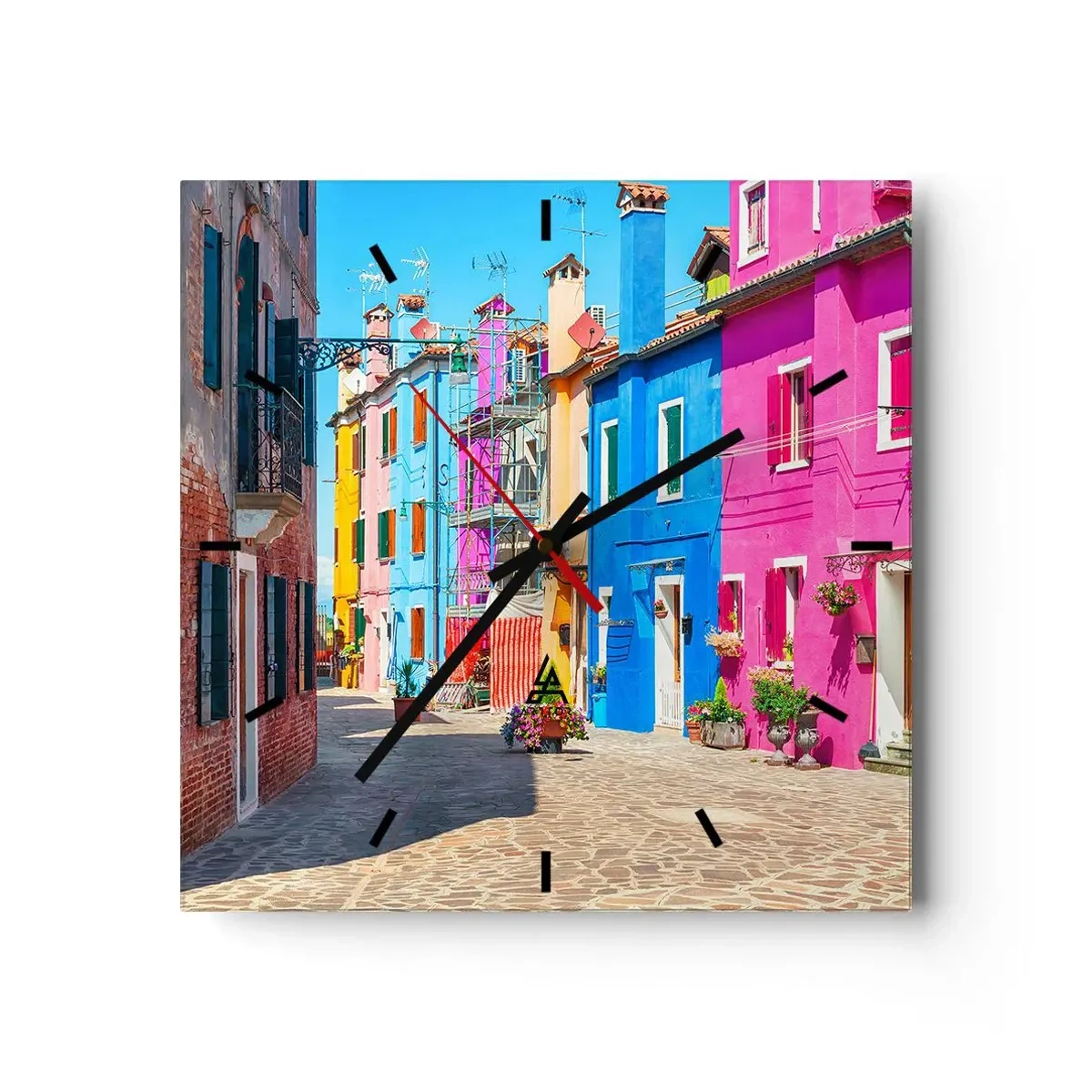 Relógio de parede - Relógio em vidro - A Cidade dos Papagaios - 30x30 cm