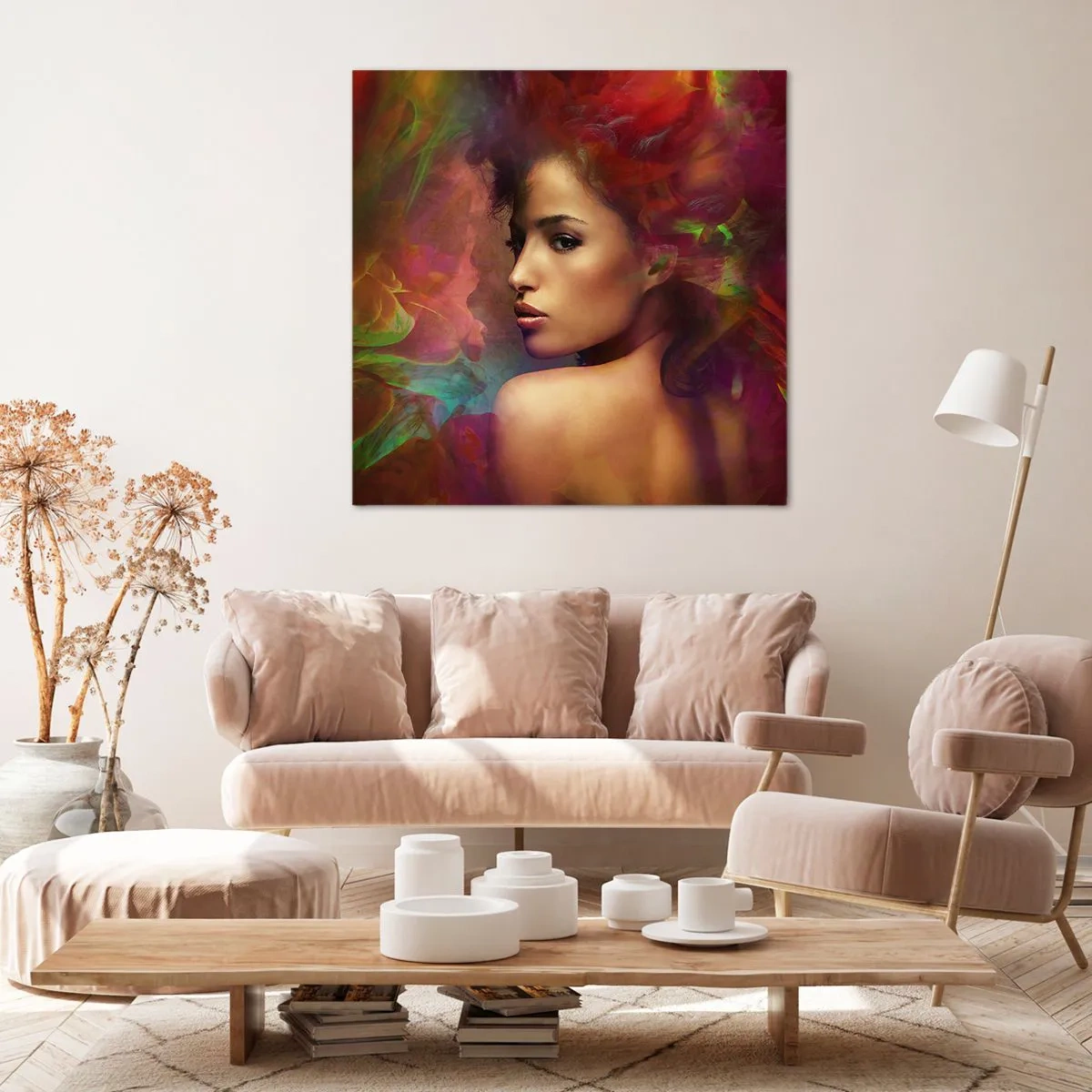 Quadro em tela - Mais bonito do que um arco-íris, tão delicado como um nevoeiro - 30x30 cm