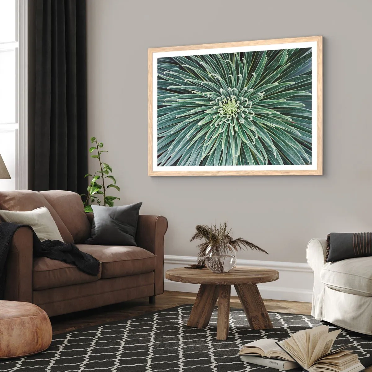 Pôster com moldura de carvalho claro - Nasce uma estrela - 40x30 cm