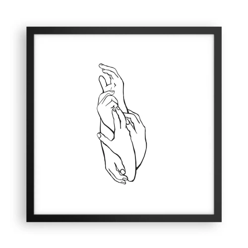 Pôster com moldura preta - Bom toque - 40x40 cm