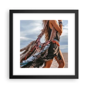 Pôster com moldura preta - Namorada do Xamã - 30x30 cm