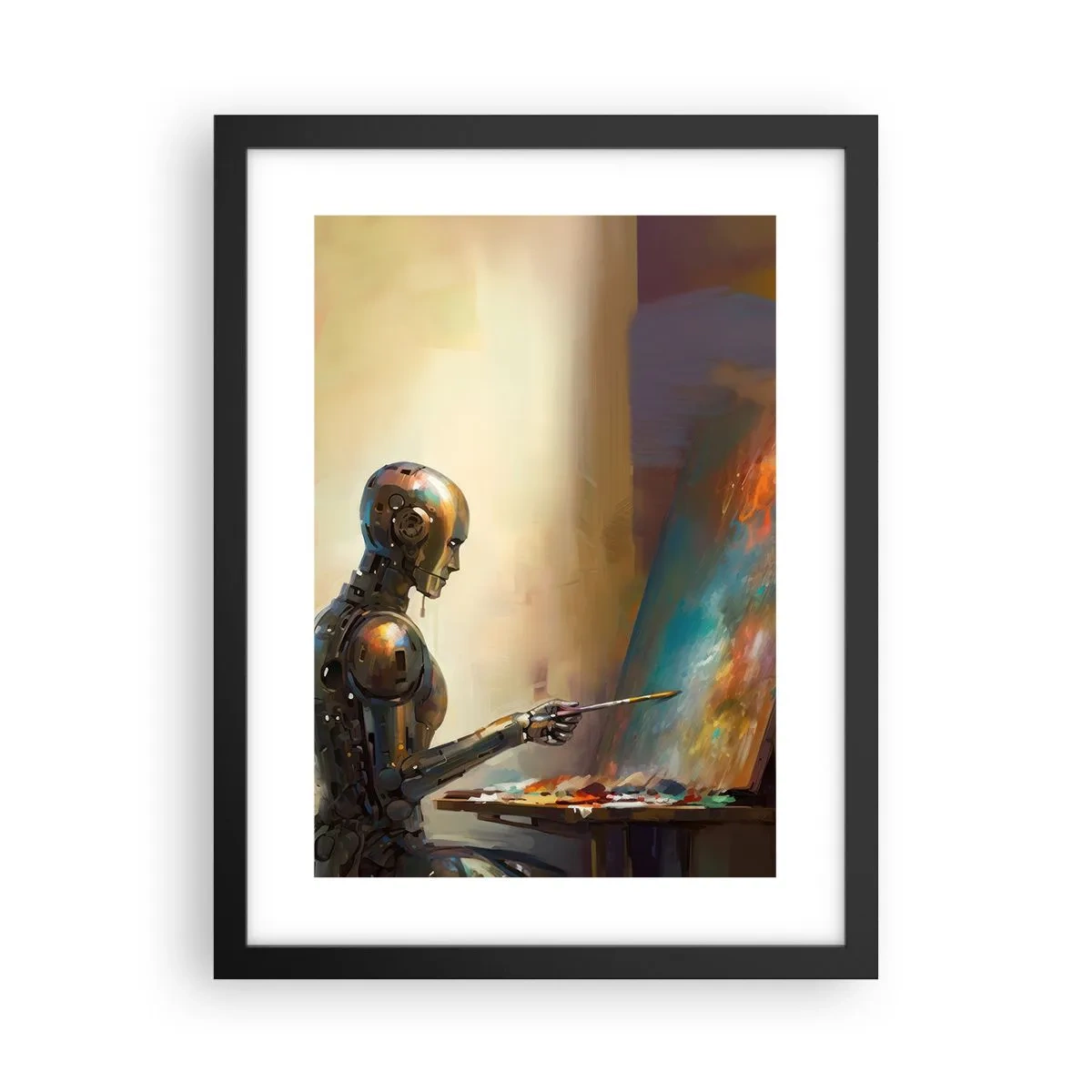 Pôster com moldura preta - A arte do futuro - 30x40 cm