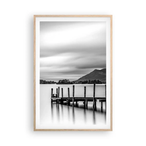 Pôster com moldura de carvalho claro - Gentileza e força - 61x91 cm