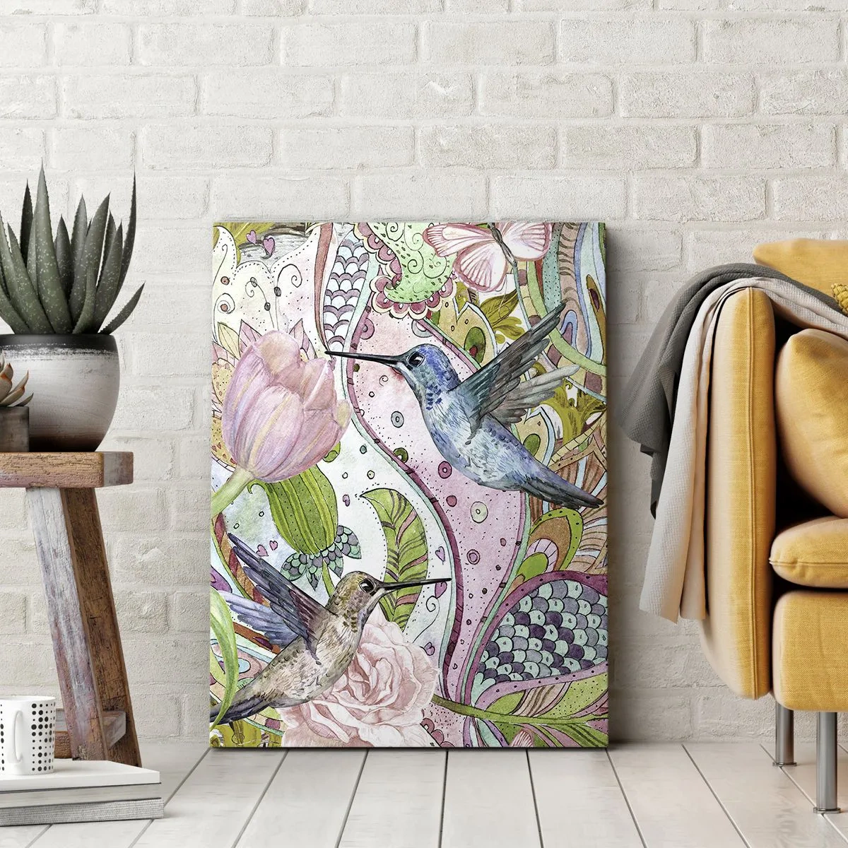 Quadro em tela - Emaranhados em trepadeiras - 80x120 cm