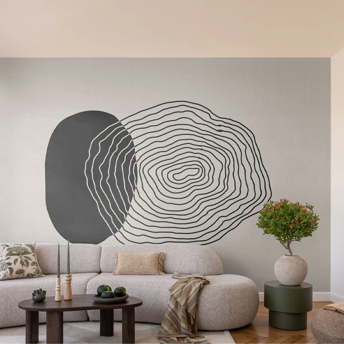 Papel de Parede Standard Eco - Duração e vibração - Abstração, Pedaço, Gráficos - 150x105 cm