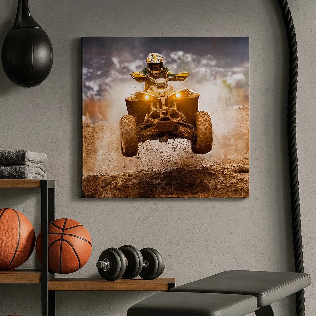 Quadro em tela - No risk no fun - 30x30 cm