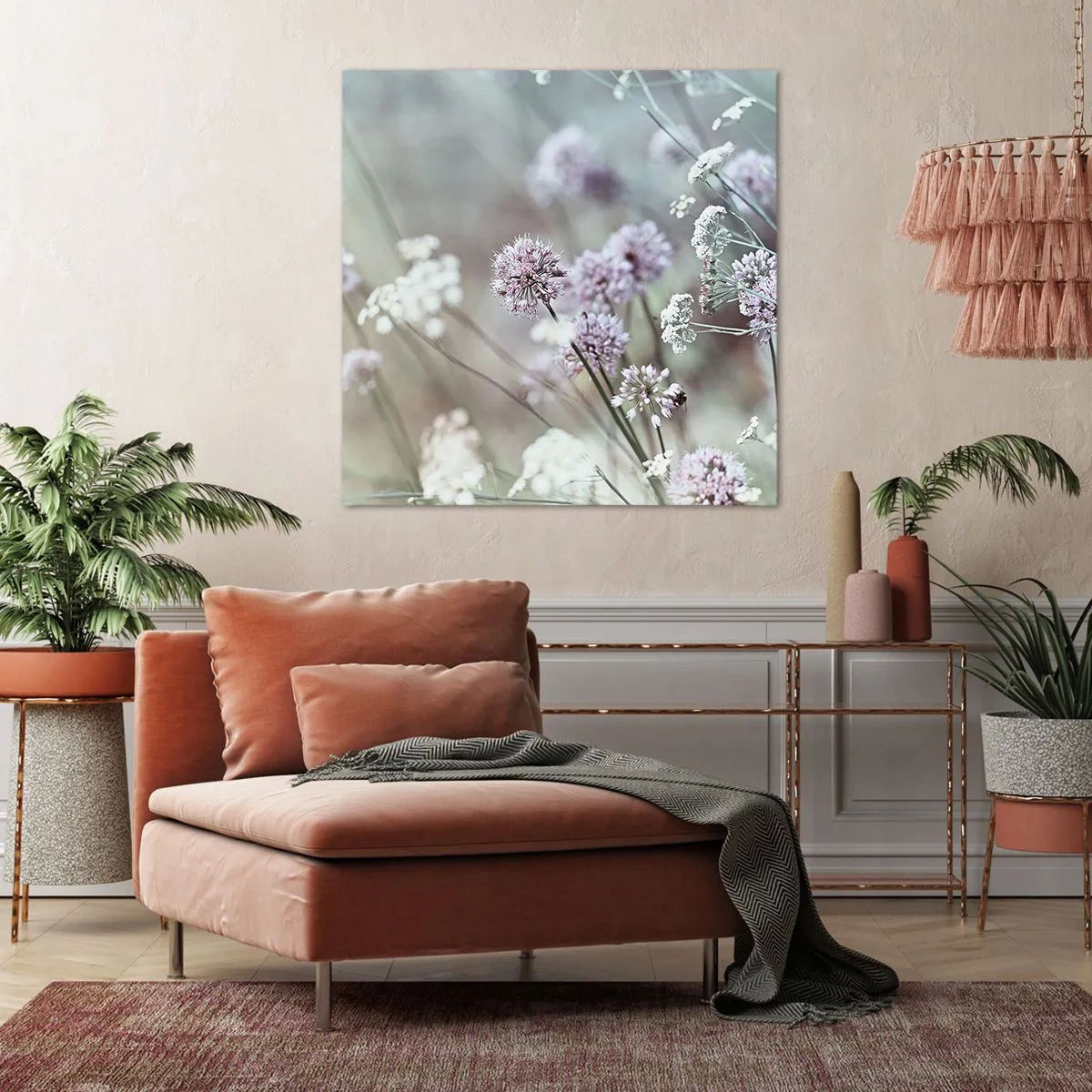 Quadro em tela - Doce delicadeza das ervas - 30x30 cm