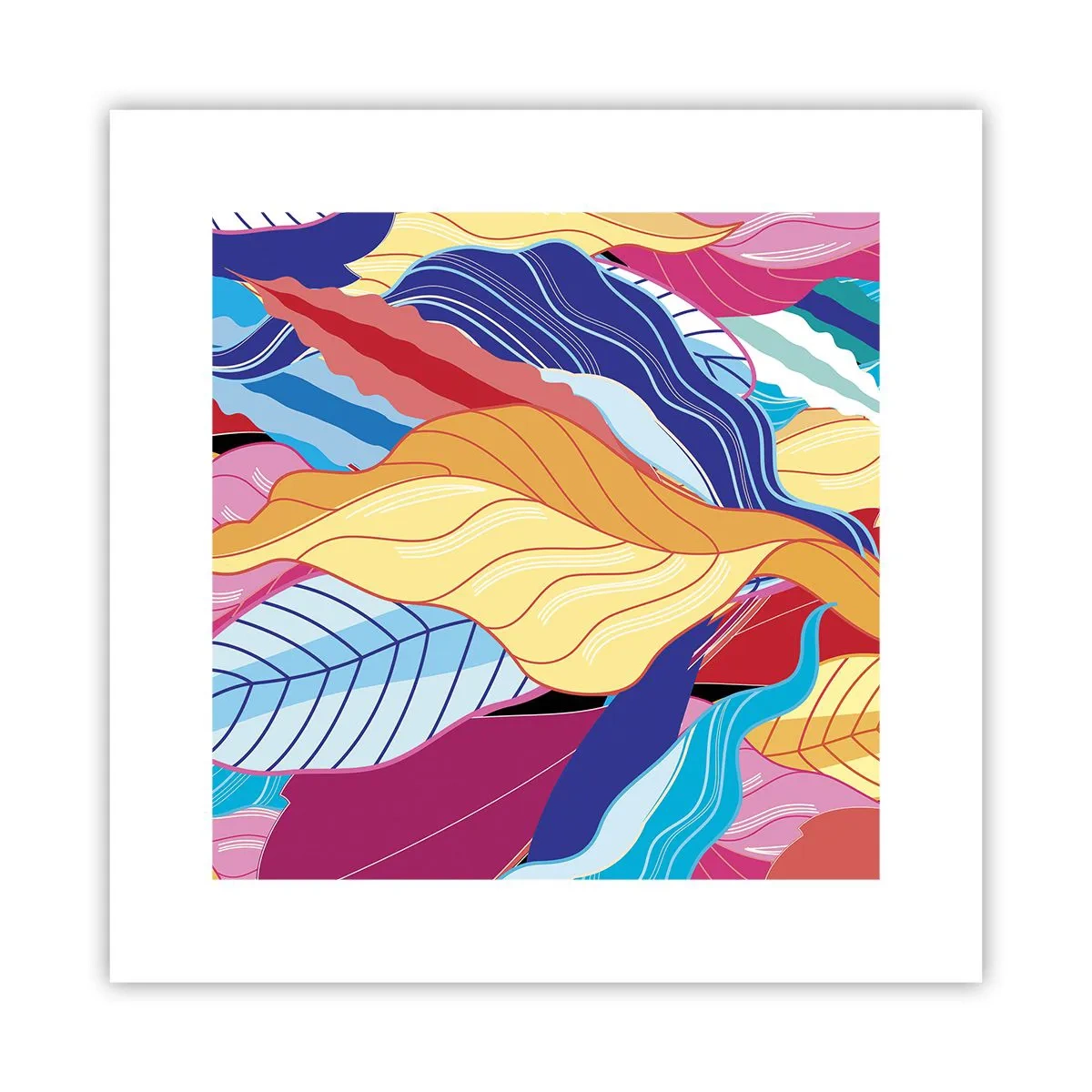 Pôster - Bagunça colorida - 30x30 cm