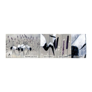 Amostra de papel de parede autocolante Deluxe Sticker - Entre os seus - Guindaste, Pássaro, Natureza - 100x30 cm