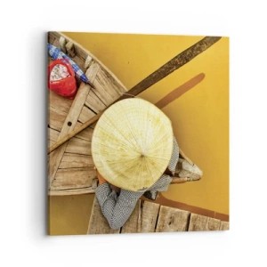 Quadro em tela - A vida no rio amarelo - 70x70 cm